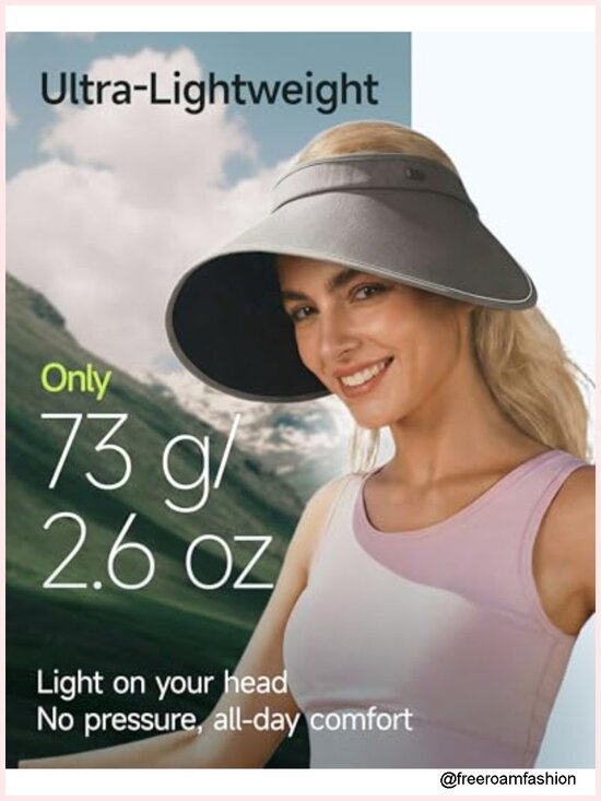 Wide Brim Sun Hat UPF50+ UV Protection Rollable Packable Travel Beach